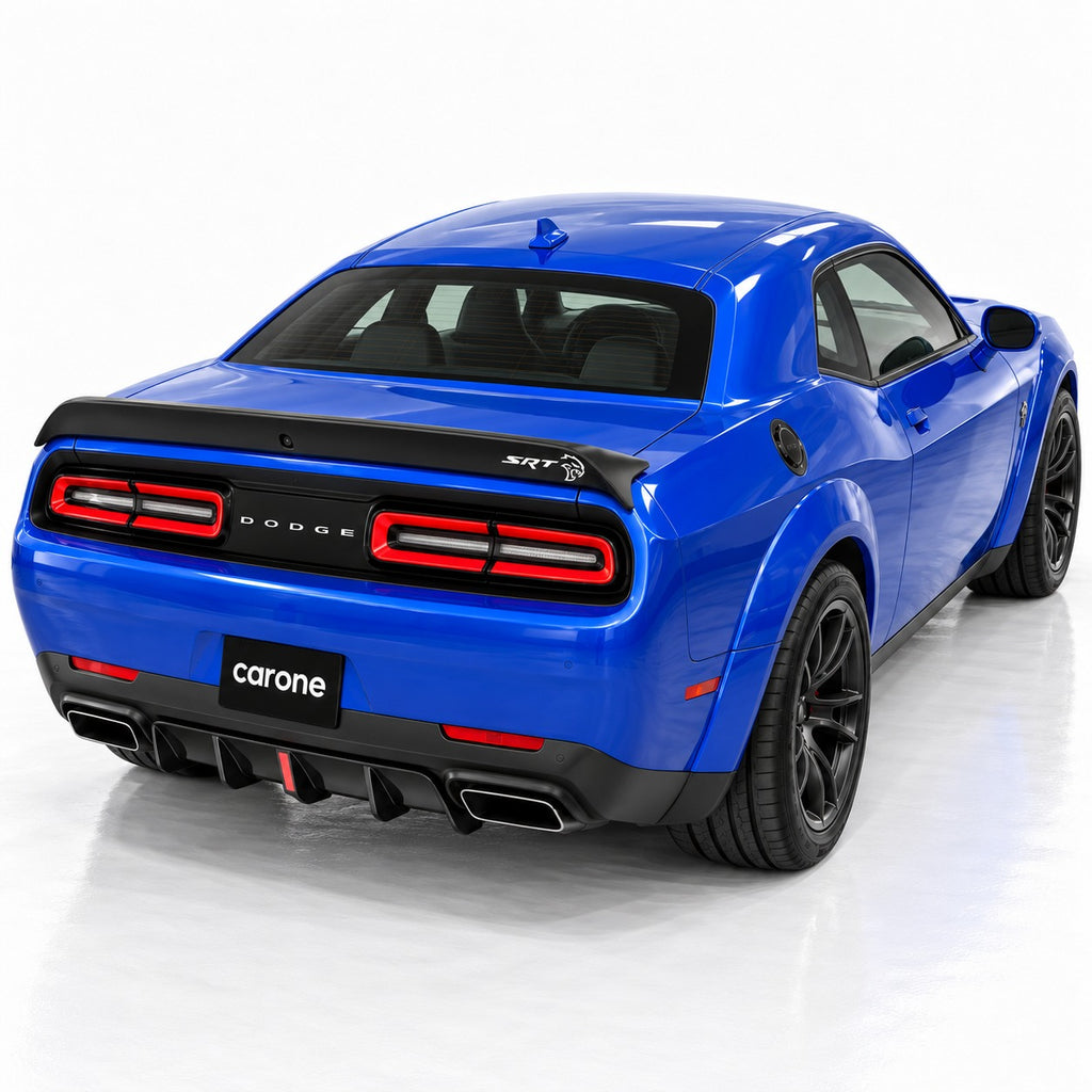 REPUESTO DIFUSOR PARACHOQUES TRASERO NEGRO MATE LED PARA DODGE CHALLENGER 15-23