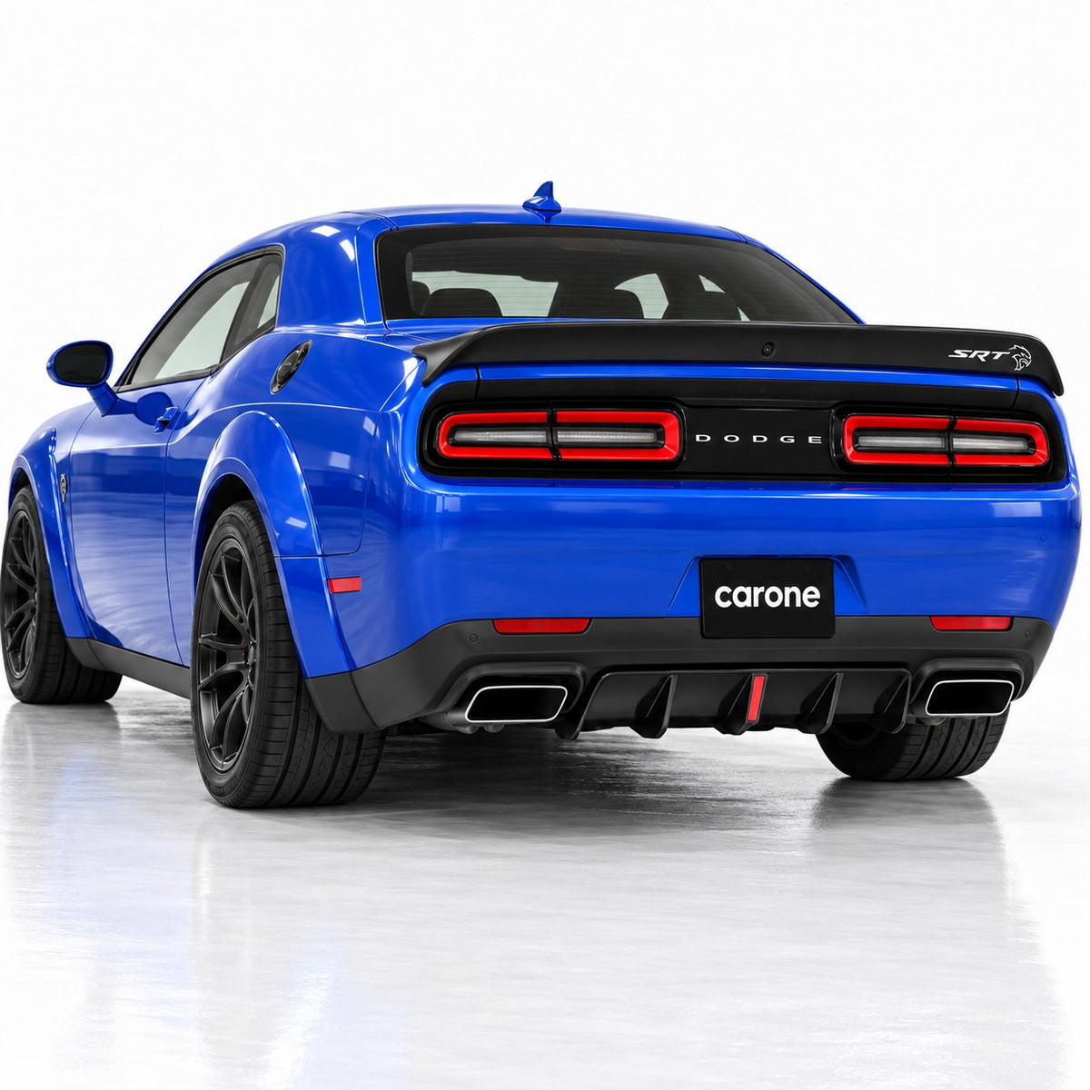 REPUSTO DIFUSOR PARACHOQUES TRASERO NEGRO BRILLANTE LED PARA DODGE CHALLENGER 15-23