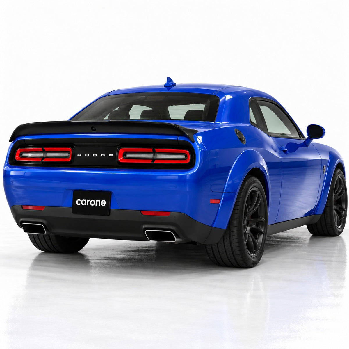 Alerón trasero negro brillante estilo Redeye para Dodge Challenger 08-23 con orificio para cámara