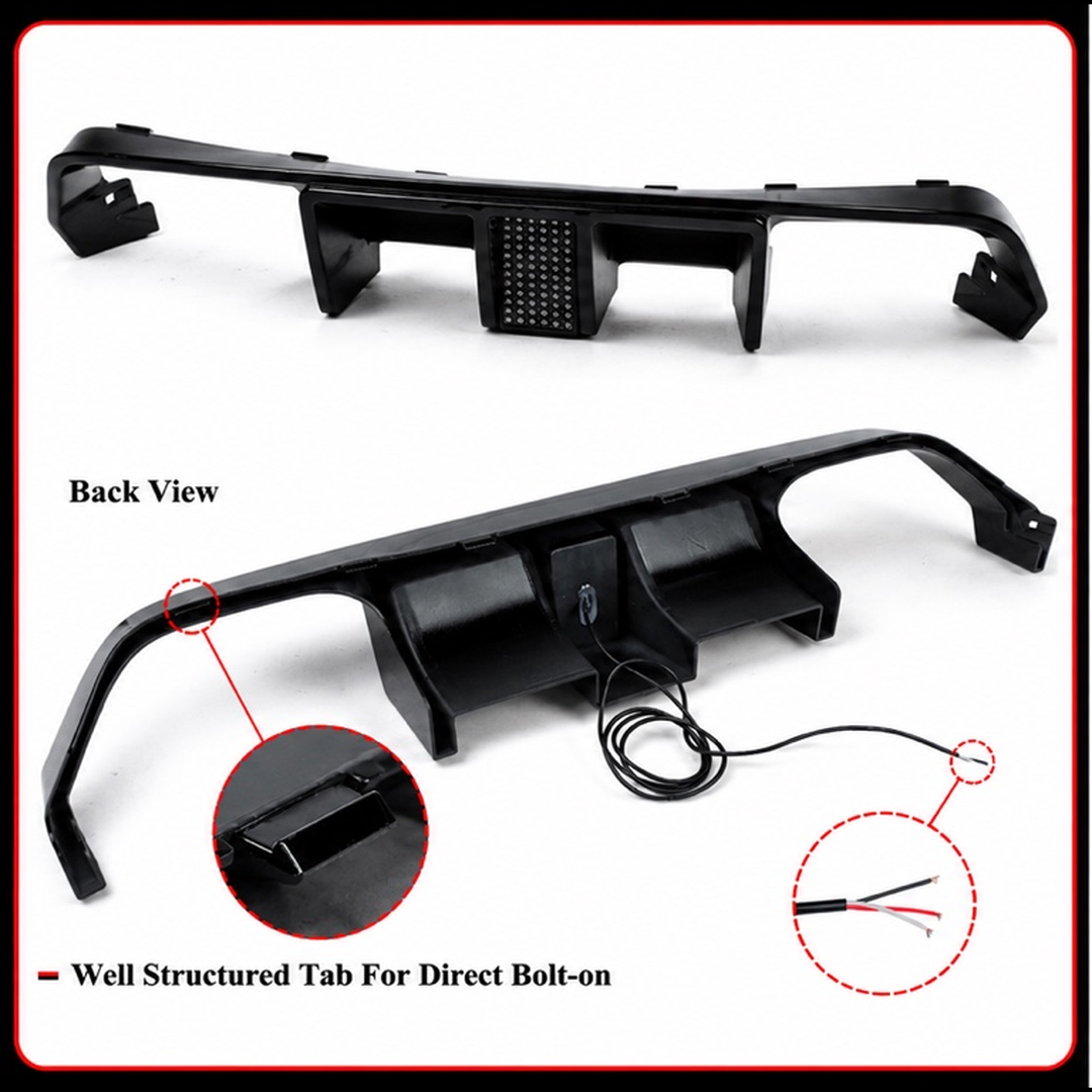 Kit difusor de parachoques trasero LED negro brillante estilo VS-T para BMW F80 M3 F82 M4 15-19