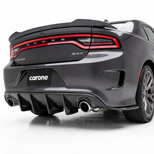 CARGADOR DODGE SRT 2015-2023 ESTILO PARACHOQUES TRASERO NEGRO FALDÓN LATERAL CENEFA ESPAT