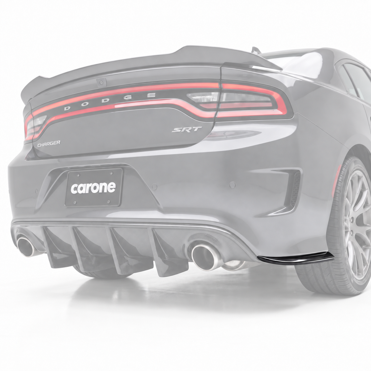 CARGADOR DODGE SRT 2015-2023 ESTILO PARACHOQUES TRASERO NEGRO FALDÓN LATERAL CENEFA ESPAT