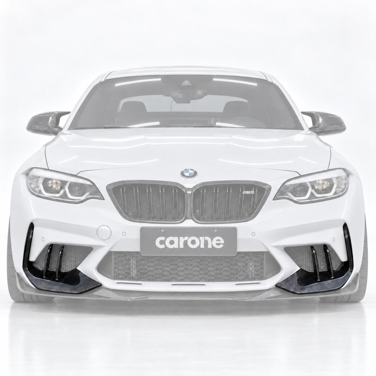 PARA BMW F87 M2 CTM 19-2021 2 ALETAS DE FIBRA DE CARBONO PARA PARACHOQUES DELANTERO SEPARADORES CONDUCTOS DE AIRE