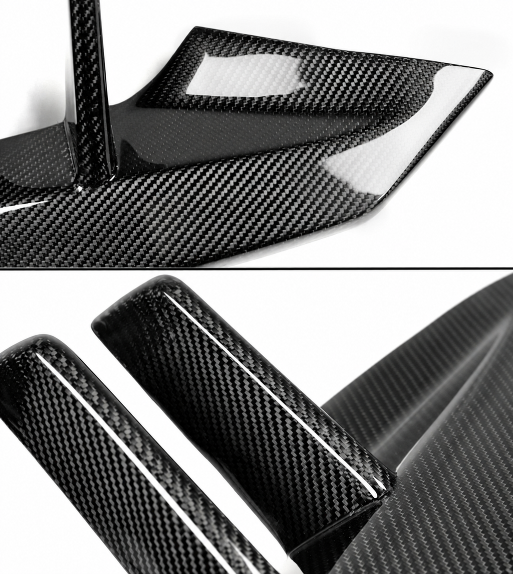 PARA BMW F87 M2 CTM 19-2021 2 ALETAS DE FIBRA DE CARBONO PARA PARACHOQUES DELANTERO SEPARADORES CONDUCTOS DE AIRE
