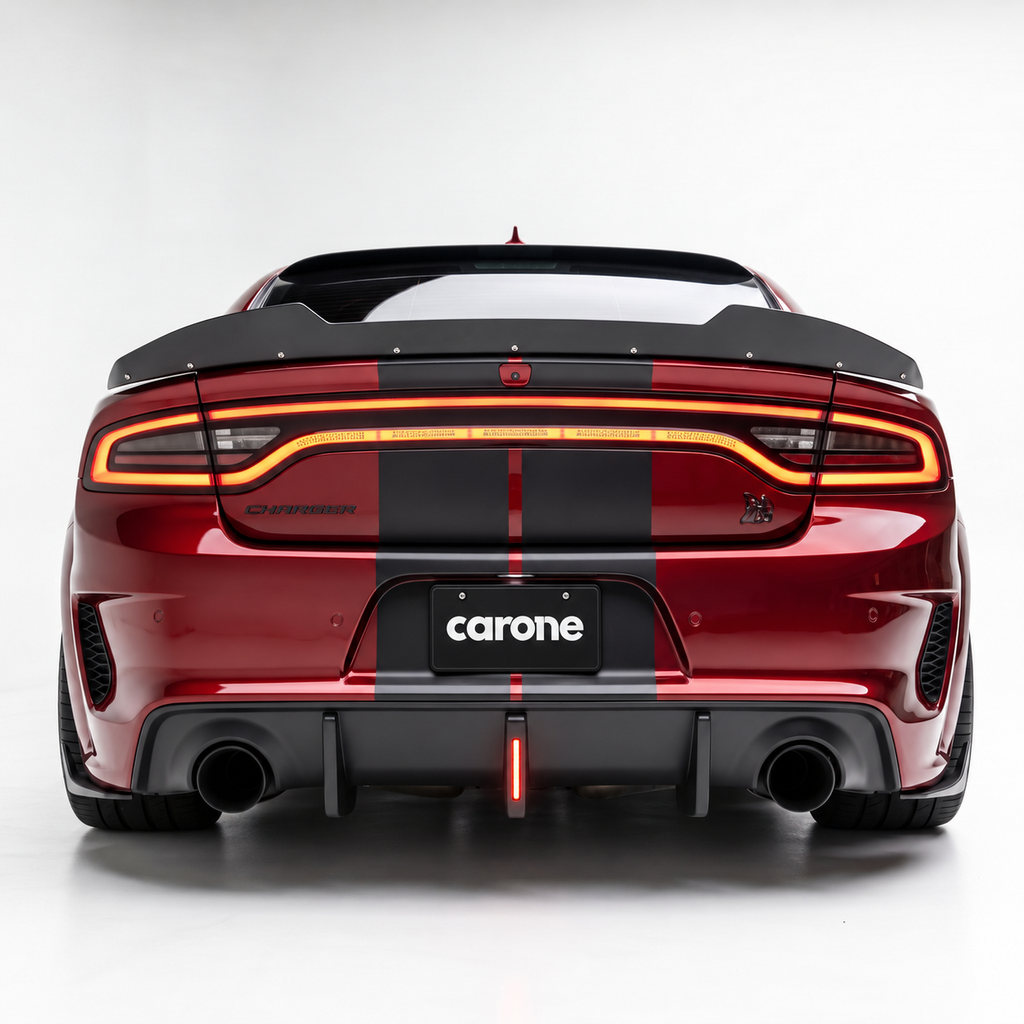 Dodge Charger 20-23 con LED + extensiones de esquina Difusor de parachoques trasero de carrocería ancha