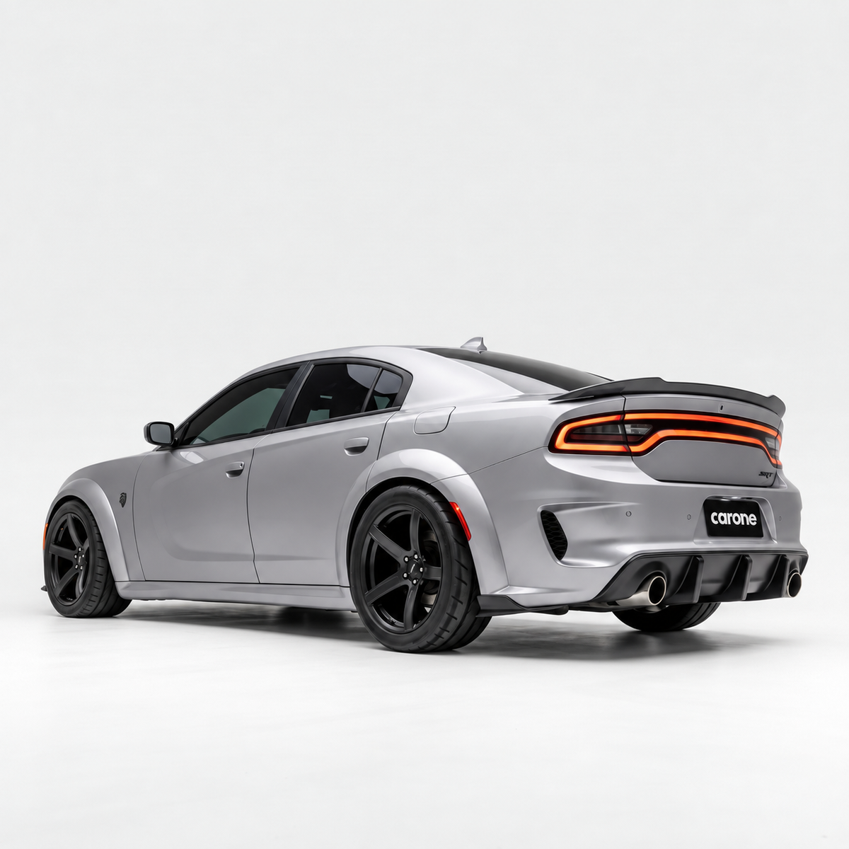 Dodge Charger 20-23 con LED + extensiones de esquina Difusor de parachoques trasero de carrocería ancha