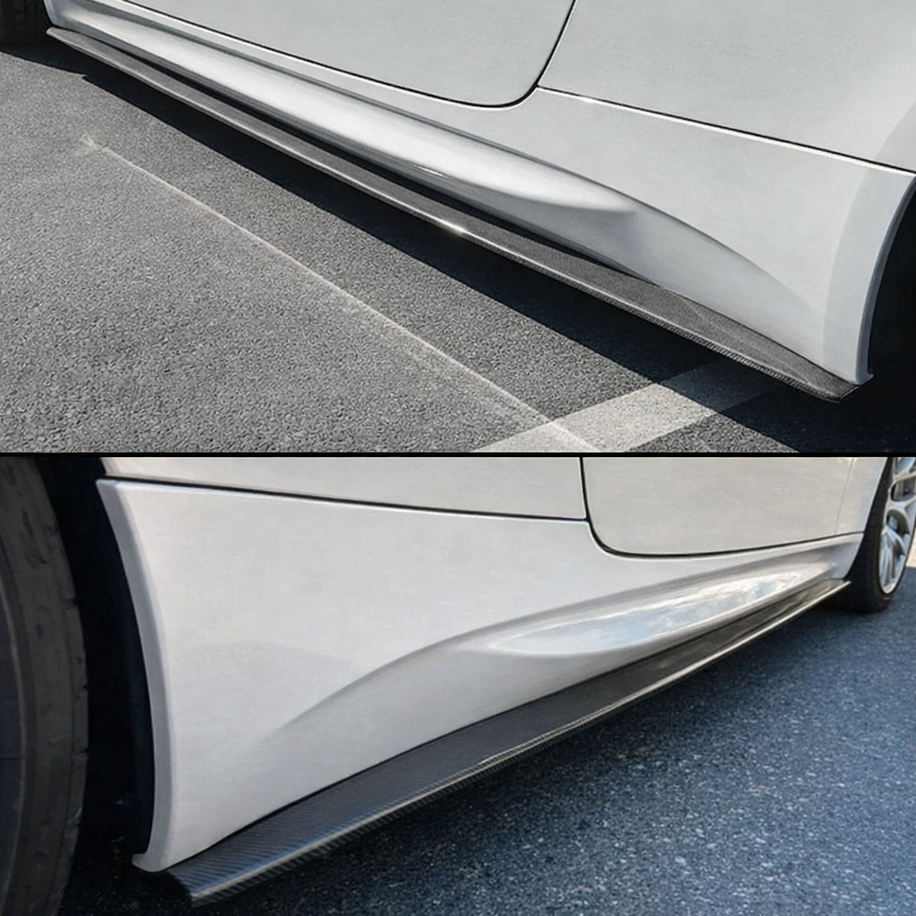 Divisores de extensión de faldón lateral de fibra de carbono de rendimiento para BMW E92 E93 M3 08-13