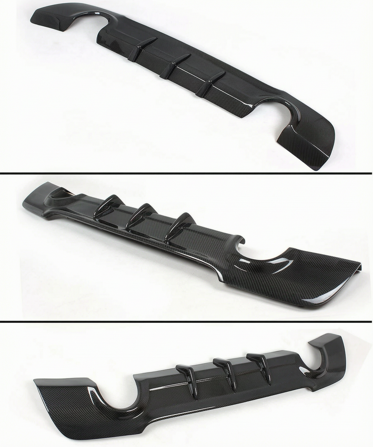 DIFUSOR TRASERO DE FIBRA DE CARBONO DE DOBLE ESCAPE PARA BMW E92 E93 2007-13 CON PARACHOQUES M-TECH
