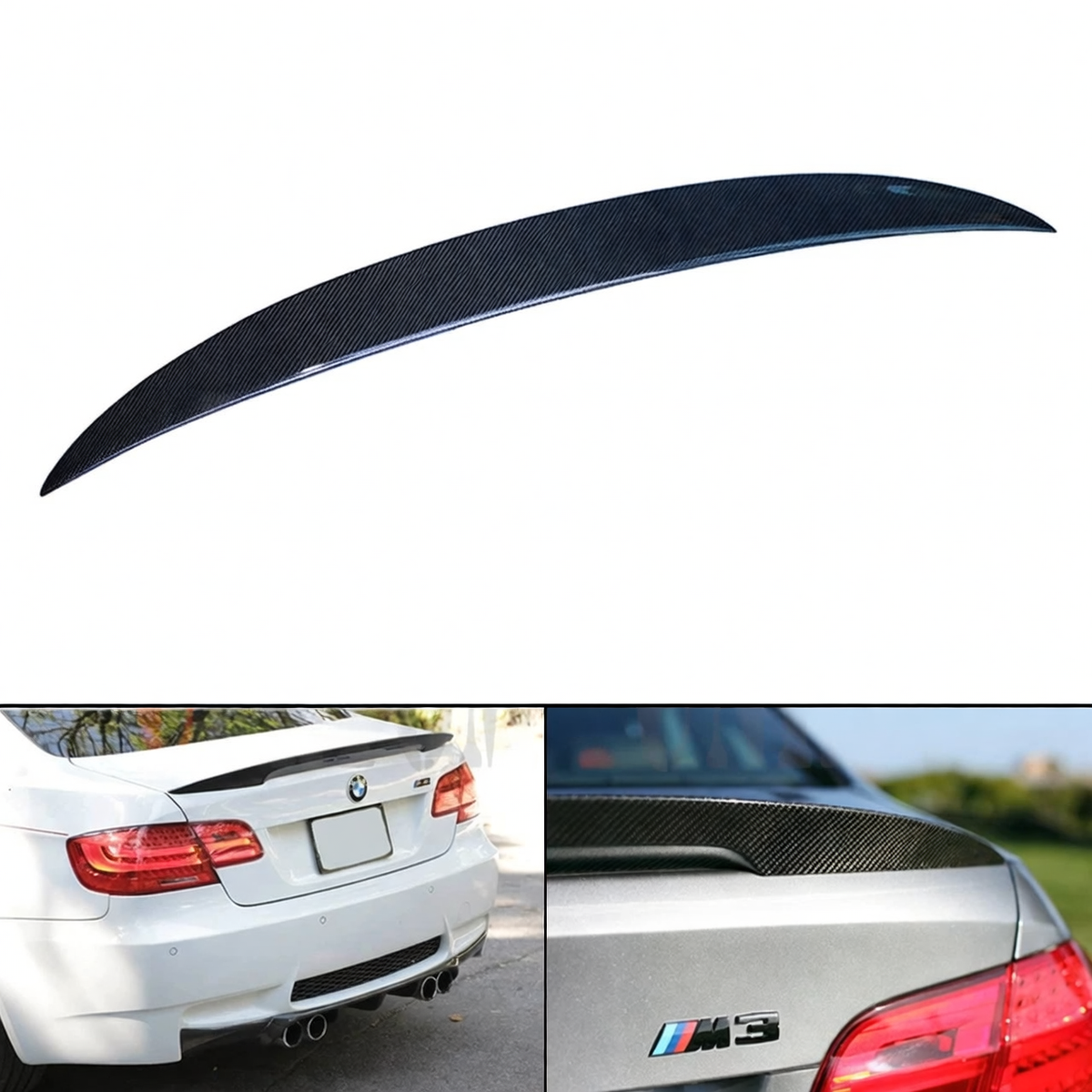 ALERÓN TAPA MALETERO FIBRA CARBONO ESTILO RENDIMIENTO BMW E92 335i M3 cupé 2 puertas