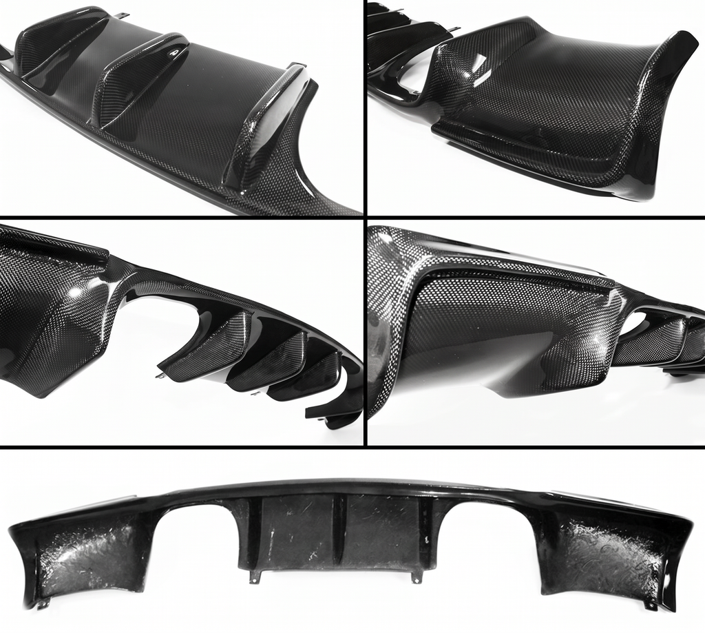 PARA BMW E92 E93 E93 M3 ESTILO V TAMAÑO COMPLETO FIBRA DE CARBONO DIFUSOR REAL PARACHOQUES TRASERO