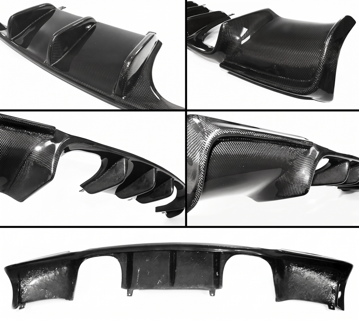 PARA BMW E92 E93 E93 M3 ESTILO V TAMAÑO COMPLETO FIBRA DE CARBONO DIFUSOR REAL PARACHOQUES TRASERO