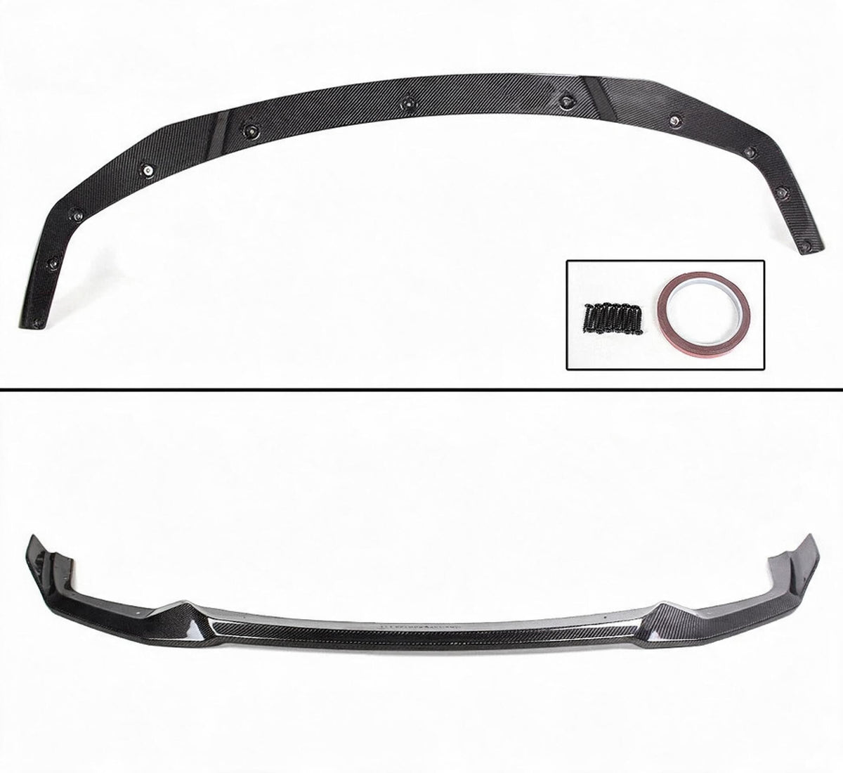 DIVISOR DE LABIOS DE PARACHOQUES DELANTERO DE FIBRA DE CARBONO ESTILO CS COMPETITION 19-21 PARA BMW F87 M2 COMPETITION