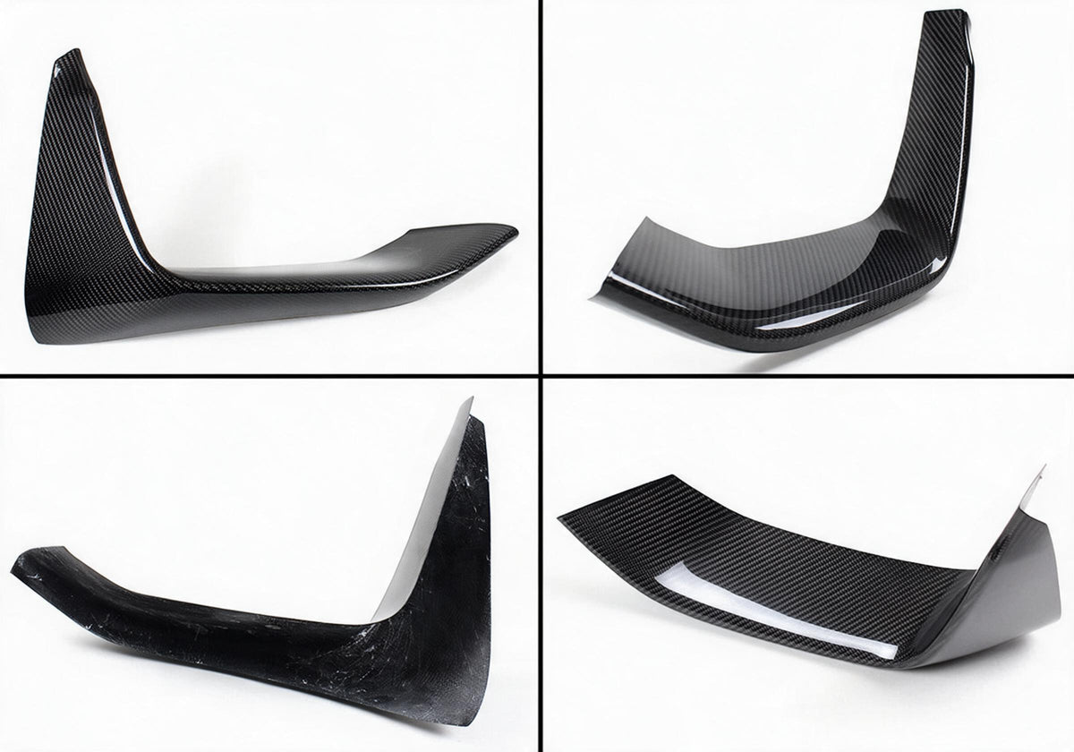 PARA BMW F80 M3 F82 F83 M4 V2 FIBRA CARBONO PARACHOQUES DELANTERO LABIO + DIVISORES 2 PIEZAS