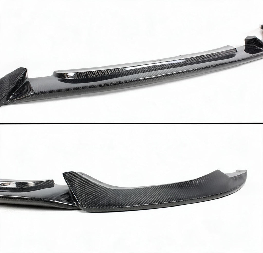 PARA BMW F80 M3 F82 F83 M4 V2 FIBRA CARBONO PARACHOQUES DELANTERO LABIO + DIVISORES 2 PIEZAS